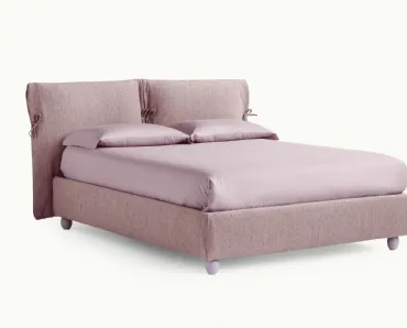 Letto imbottito Eden Advance in tessuto con testiera con fiocchi di Noctis