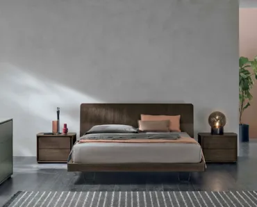 Letto in Rovere con decoro rigato Frame di Tomasella