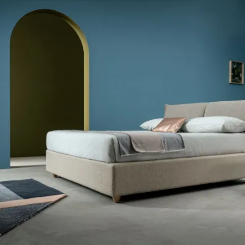 Letto in tessuto con contenitore Melrose di Ennerev