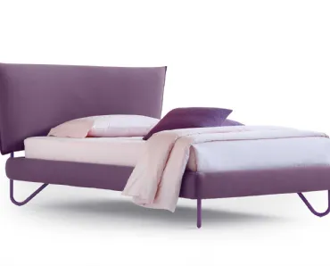 Letto singolo in tessuto con testiera Hug 04 Soft di Noctis