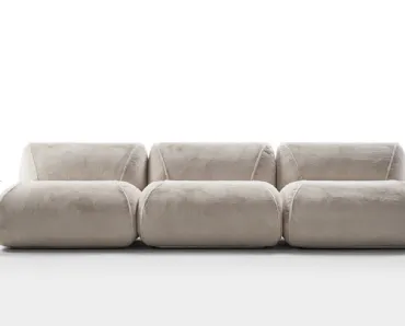 Divano lineare in tessuto Up Sofa di Rosini Divani