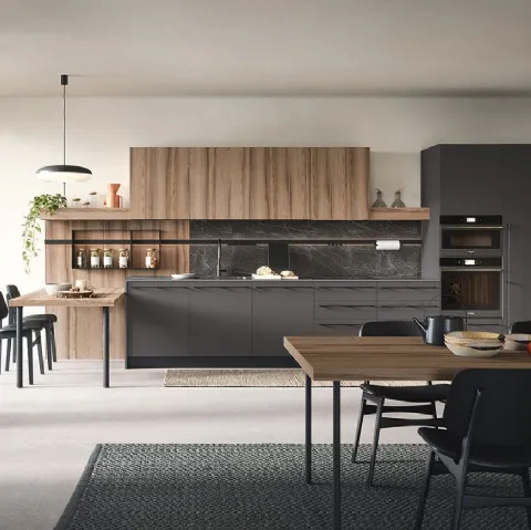 Cucina Moderna con penisola Colibrì Maniglia 04 di Forma Cucine