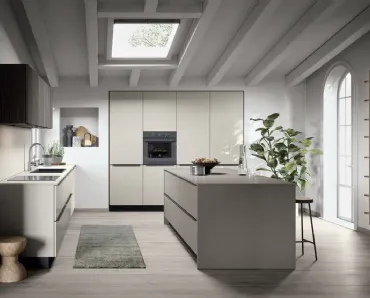 Cucina Moderna con isola Colibrì Maniglia Intra 03 di Forma Cucine