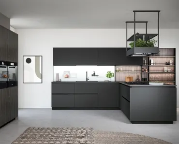 Cucina Moderna con penisola Trend Gola 01 di Forma Cucine