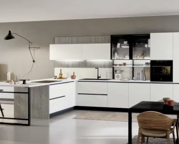 Cucina Moderna con penisola Trend Maniglia Home 04 di Forma Cucine